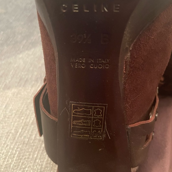 “Celine” brown booties, size 9 1/2. - Picture 3 of 4